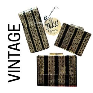 NWT 60s DELILL Italy Leather Set of 3- Wallet + Coin Purse + Cigarette Case